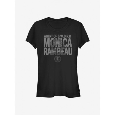 Marvel WandaVision Agent Rambeau Girls Lightweight T-Shirt - Black