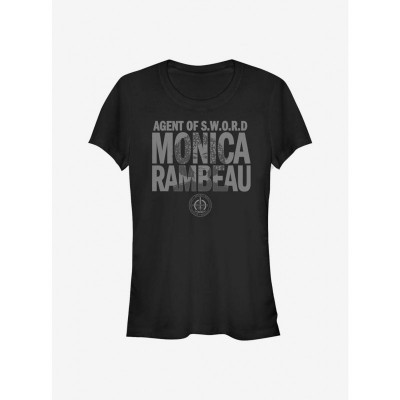 Marvel WandaVision Agent Rambeau Girls Lightweight T-Shirt - Black