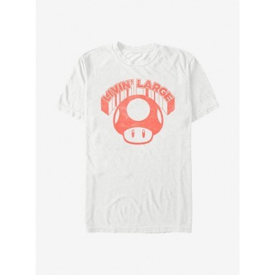 Super Mario T-Shirt - Large Print for Men - White
