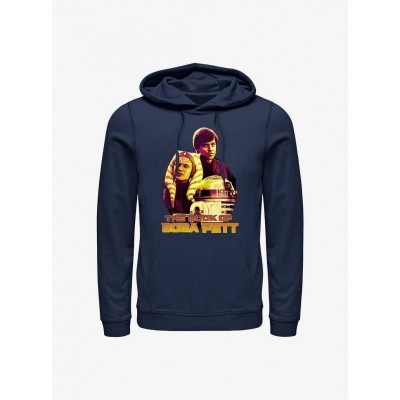 Star Wars Navy Blue Boba Fett Hoodie Featuring Luke Skywalker, Ahsoka Tano & R2-D2
