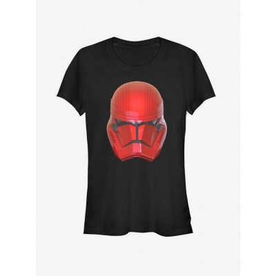 Star Wars Red Trooper Girls T-Shirt in Black - Lightweight Cotton