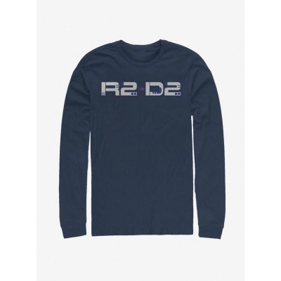 Star Wars Droid Design Comfortable Long Sleeve Tee - Blue Men's