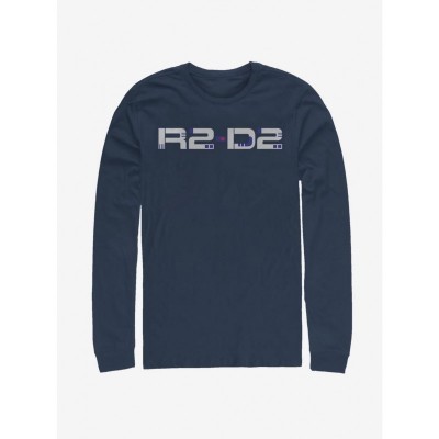 Star Wars Droid Design Comfortable Long Sleeve Tee - Blue Men's