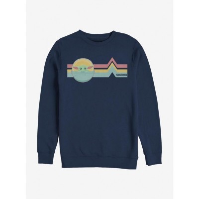 Mandalorian Grogu Rainbow Navy Blue Men's Sweatshirt