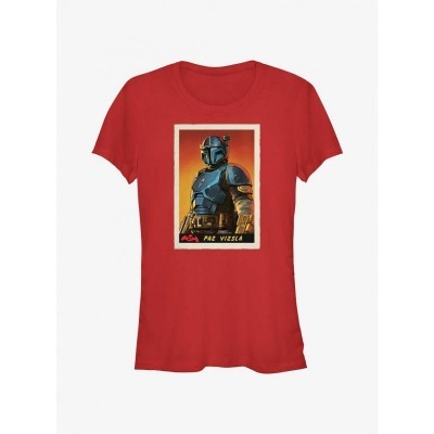 Star Wars: The Mandalorian Paz Vizsla Graphic Tee for Girls - Red