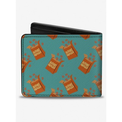 Scooby-Doo Men's Vegan Leather Bifold Wallet with Snacks Box Design
