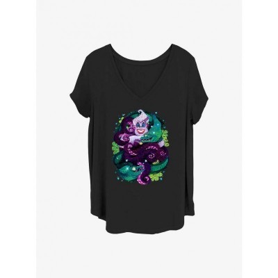 Disney Ursula Starry Seas Plus Size T-Shirt for Girls - Black