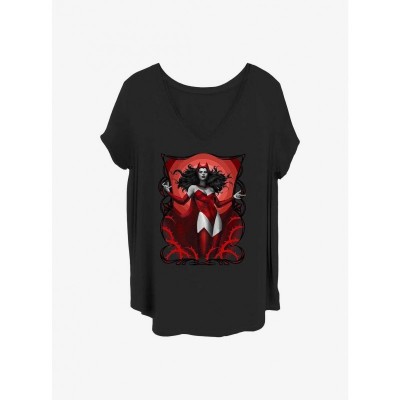 Marvel Scarlet Witch Scarlet Red Plus Size T-Shirt for Girls
