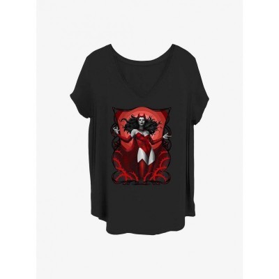 Marvel Scarlet Witch Scarlet Red Plus Size T-Shirt for Girls