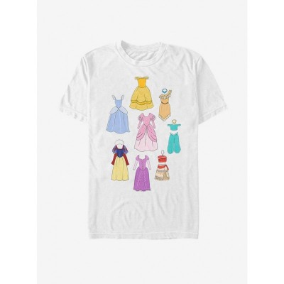 Disney Classic Princess Sketchbook Dresses Men's T-Shirt - White