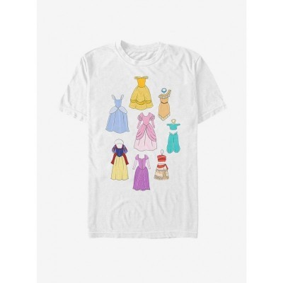 Disney Classic Princess Sketchbook Dresses Men's T-Shirt - White