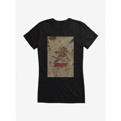 Tom and Jerry Girls T-Shirt with Jerry Mouse Design