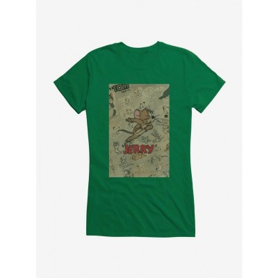 Tom and Jerry Girls T-Shirt with Jerry Mouse Design