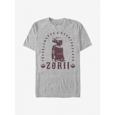 Star Wars T-Shirt - Grey Zorii Troublemaker from The Rise of Skywalker