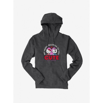 Hello Kitty Valentine's Day Hoodie for Men - Heart Design