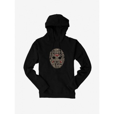 Friday The 13th Jason Mask Word Art Hoodie for Men