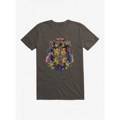 Harry Potter Hogwarts Floral Shield Unisex T-Shirt