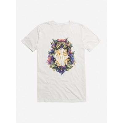 Harry Potter Hogwarts Floral Shield Unisex T-Shirt