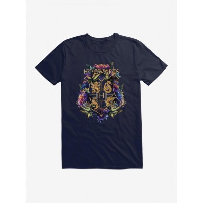 Harry Potter Hogwarts Floral Shield Unisex T-Shirt