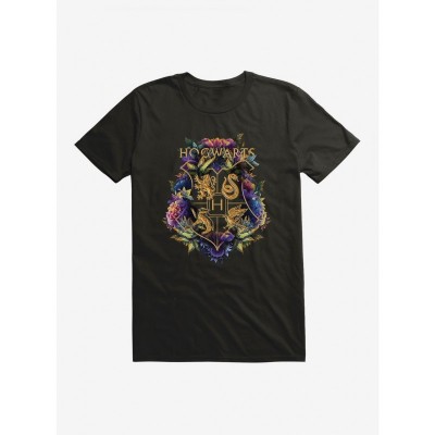 Harry Potter Hogwarts Floral Shield Unisex T-Shirt