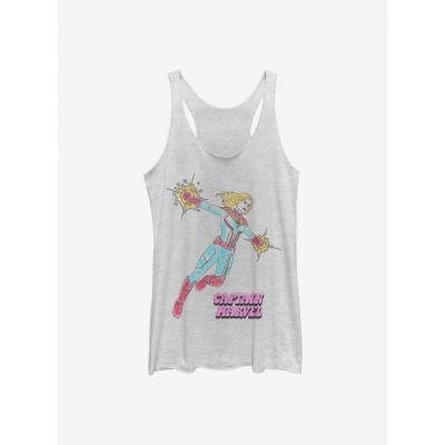 Marvel Captain Marvel White Line Art Tank Top for Girls