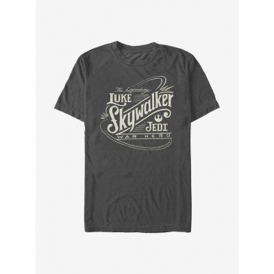 Star Wars Men's Grey Legendary Luke Skywalker Cotton T-Shirt