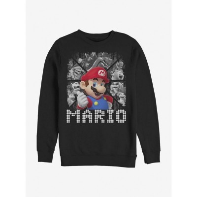 Super Mario Buddies Crewneck Sweatshirt in Black for Men