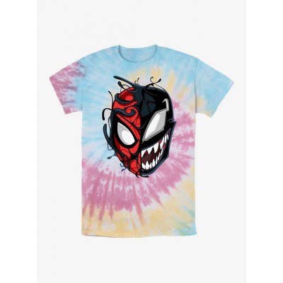 Marvel Peter Venom Dynamic Split Tie Dye T-Shirt - Men's Multi