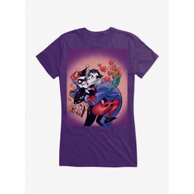 DC Comics Batman and Harley Quinn Joker Valentine's Day Tee for Girls