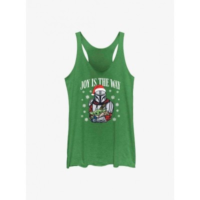 The Mandalorian "Joy Is The Way" Trendy Girls Tank Top - Green