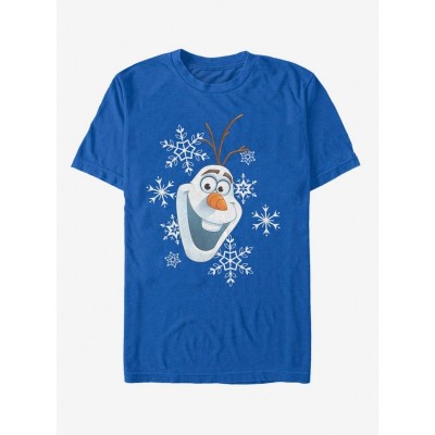 Disney Olaf Hat T-Shirt for Men - Blue Lightweight Cotton