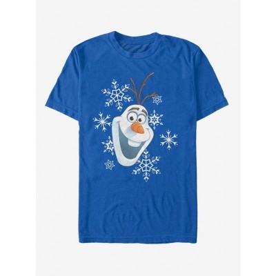 Disney Olaf Hat T-Shirt for Men - Blue Lightweight Cotton