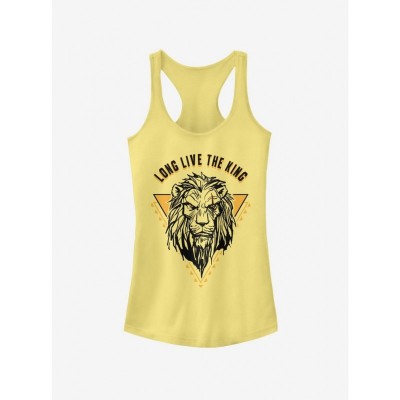 Disney Lion King Scar Long Live The King Girls Cotton Tank Top - Yellow