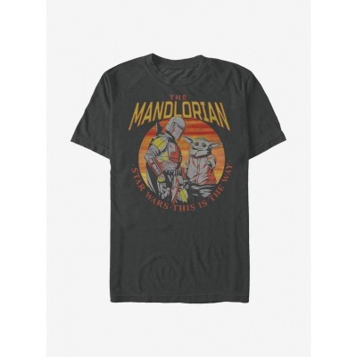 Star Wars Mandalorian Mando Sunset Unisex T-Shirt - Grey