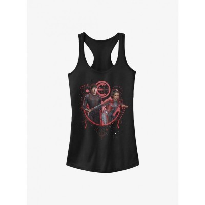 Marvel Girls Eternals Druig Makkari Graphic Tank Top - Junior Black