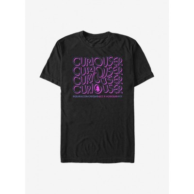 Disney Curiouser T-Shirt for Men - Lightweight Comfortable Cotton in Black