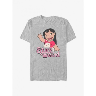Disney Lilo & Stitch Gray T-Shirt - Unisex Stay Weird Design