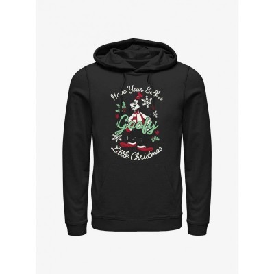 Disney Goofy Black Little Christmas Hoodie for Men