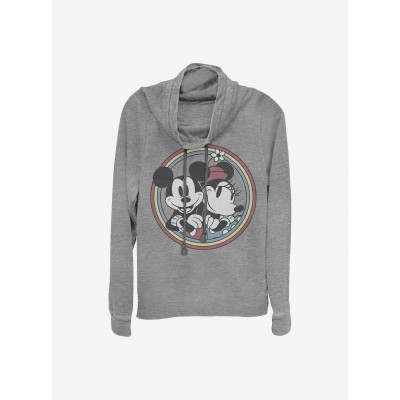 Disney Retro Minnie Mouse Cowl Neck Top for Girls - Grey