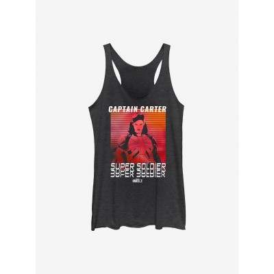 Marvel Captain Carter Super Soldier Girls Tank Top - Black