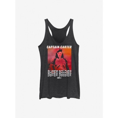 Marvel Captain Carter Super Soldier Girls Tank Top - Black