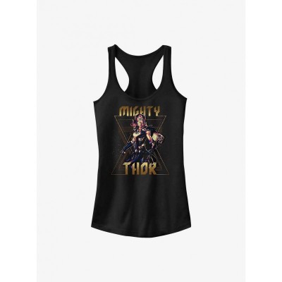 Marvel Thor Lightning Girls Cotton Polyester Tank Top - Black
