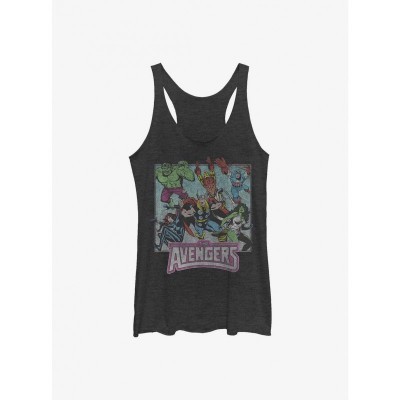 Marvel Classic Avengers Tank Top for Girls - Black