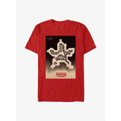 Stranger Things Demogorgon T-Shirt in Red - Lightweight Cotton for Men