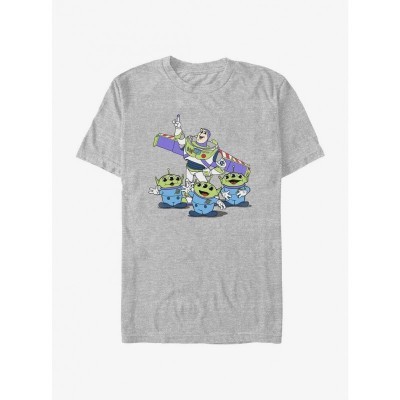 Disney Pixar Toy Story Vintage Buzz and Aliens Unisex T-Shirt - Grey