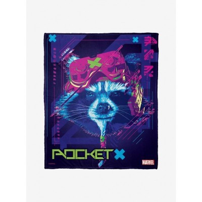 Marvel's Soft & Cozy Guardians of the Galaxy Rocket X Throw Blanket