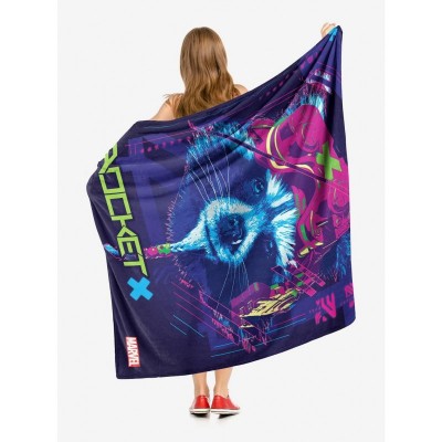 Marvel's Soft & Cozy Guardians of the Galaxy Rocket X Throw Blanket