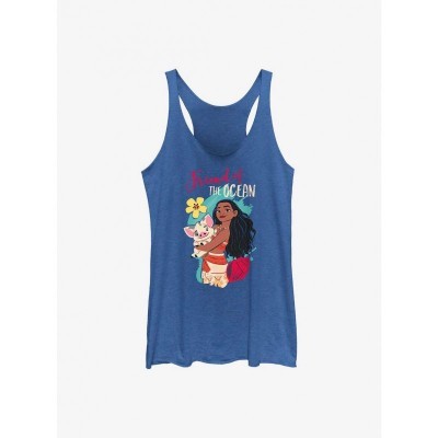 Disney Moana Ocean-themed Girls Tank Top - Blue