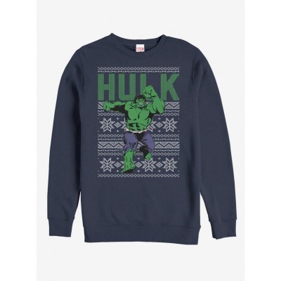 Marvel Hulk Ugly Christmas Sweater in Blue for Men