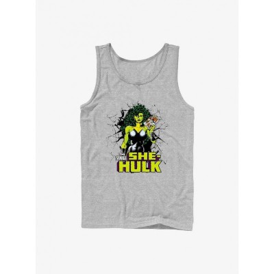 Marvel She-Hulk Savage Grey Unisex Cotton Tank Top